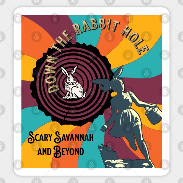 Down the Rabbit Hole - Crystal's way of writing scripts Sticker by Scary Savannah and Beyond